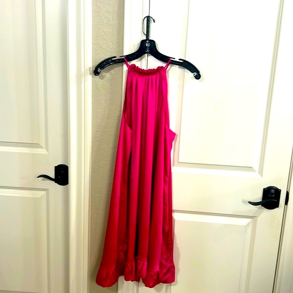 NWT Floucy vibrant pink party dress. Size L - Picture 1 of 7
